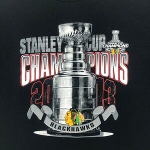 Chicago Blackhawks Stanley Cup‎ Champions 2013 NHL Hockey T-Shirt Gildan 2XL